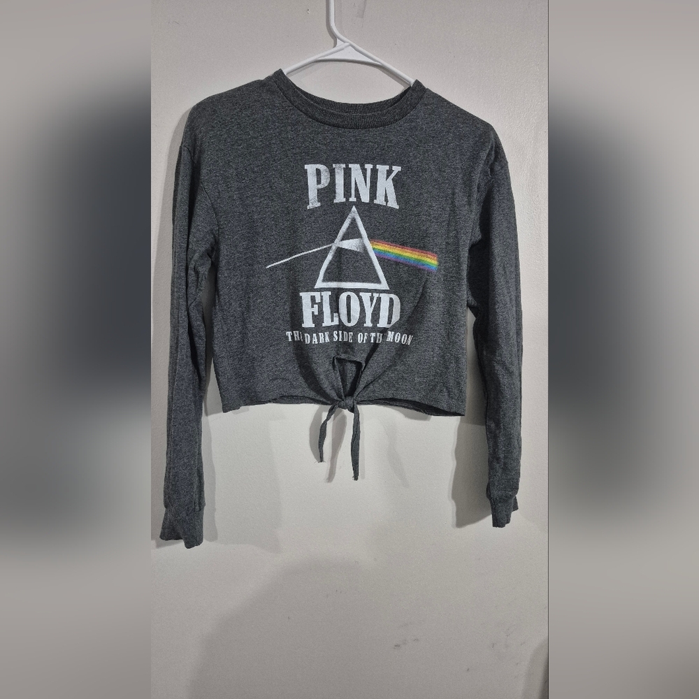 Pink Floyd Dark Gray crop Long Sleeve Sweatshirt Size XS